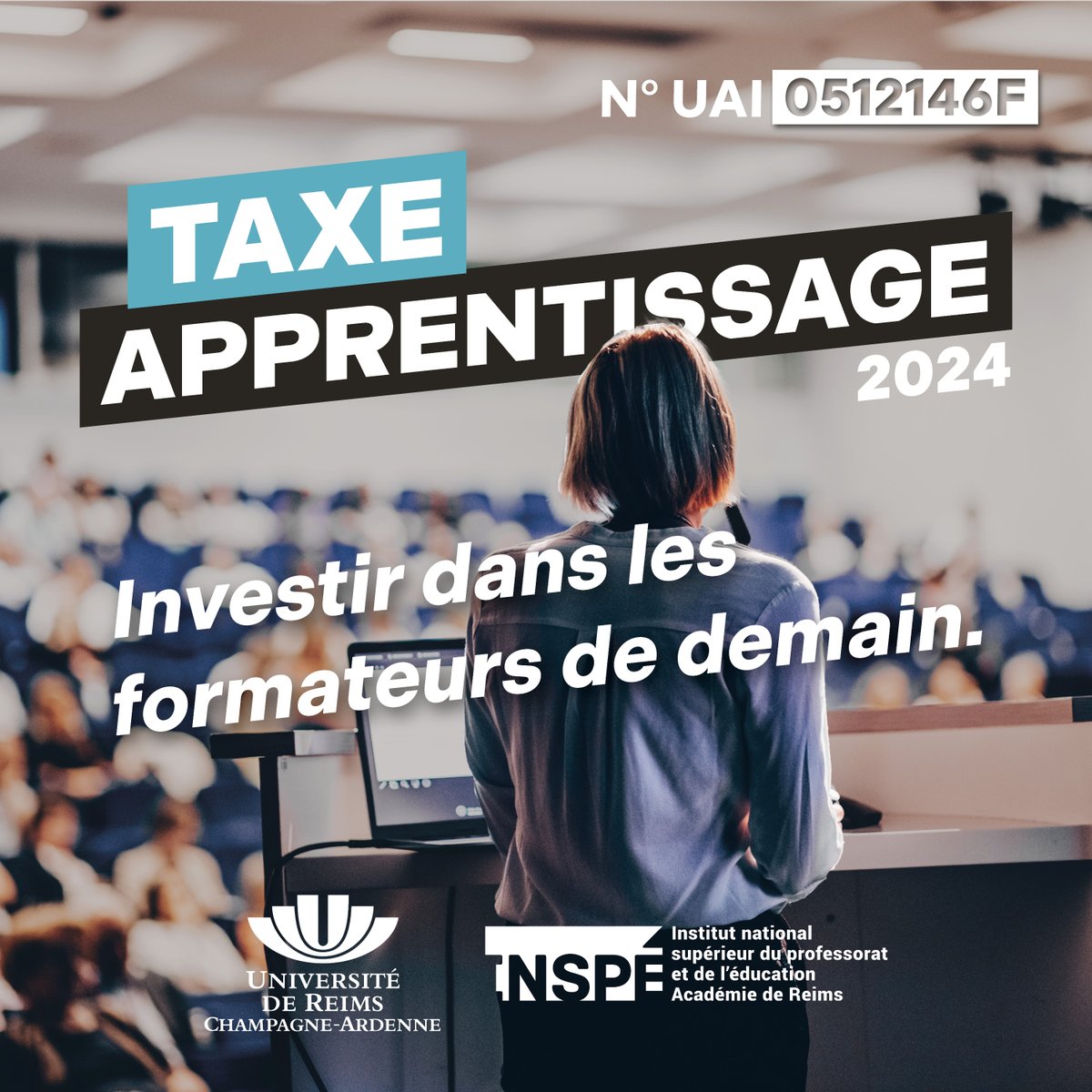 inspereims's tweet photo. #TaxeApprentissage 🤝| Investir dans les formateurs de demain

🗓️ À partir du 27 mai, versez votre taxe d'apprentissage à l'Inspé pour un impact positif sur l'#éducation et la #formation !
 
Par cette action, vous investissez dans les formateurs de demain et soutenez une structure dédiée à accompagner la transformation des #métiers dans votre entreprise et à répondre aux enjeux sociétaux :
🔹#Professionnalisation face aux inégalités et aux #discriminations
🔹 Formation en #ingénierie pédagogique
🔹 Spécialisation en ingénierie des #eformations 💻

👉 On vous guide dans la procédure : https://t.co/gvxR4jQ3Ng