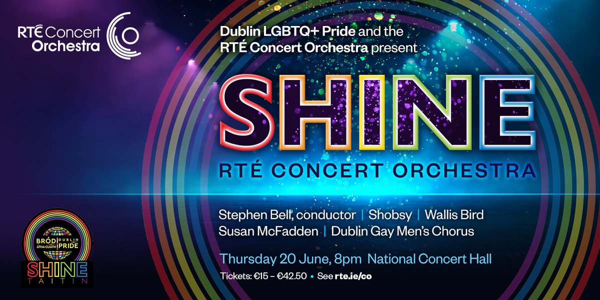 Kicking off this year's @DublinPride, the RTÉ Concert Orchestra✨shine✨at the @NCH_Music on June 20th, and as part of the Limerick Summer Proms at @UCHLimerick on June 21st. 🌈 Tickets on sale now at rte.ie/co