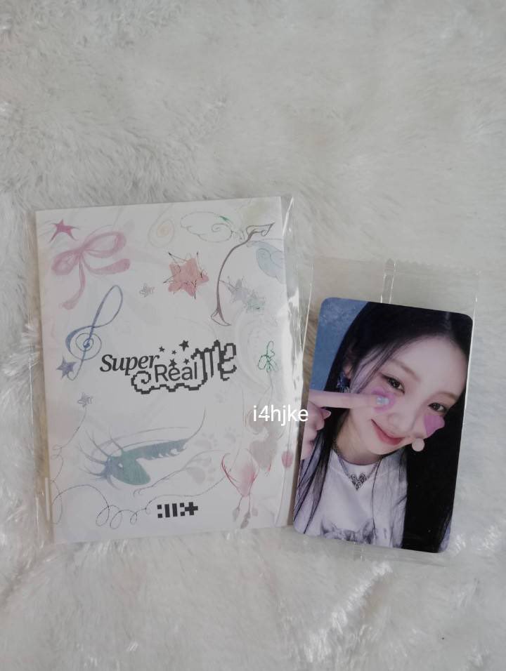 wts 

album only illit 
PC yunah iroha real me
minju yunah yunah super me 

album illit super me weverse ver + pob wonhee showcase m2 all sealed (155k inc all)

•dom jateng
•shopee
•boleh nego