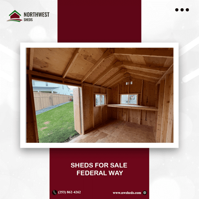 Discover quality sheds for sale in Federal Way at NW Sheds. Our sheds are built to withstand the Pacific Northwest weather while providing reliable storage for your belongings.

Know more: nwsheds.com
.
.
#ShedGoals #StorageSolutions #PNWHomes #FederalWayLiving