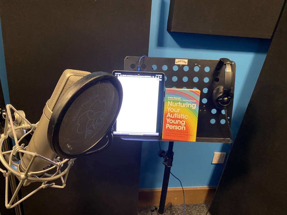 Recording the audio version of my book today is a novel experience!