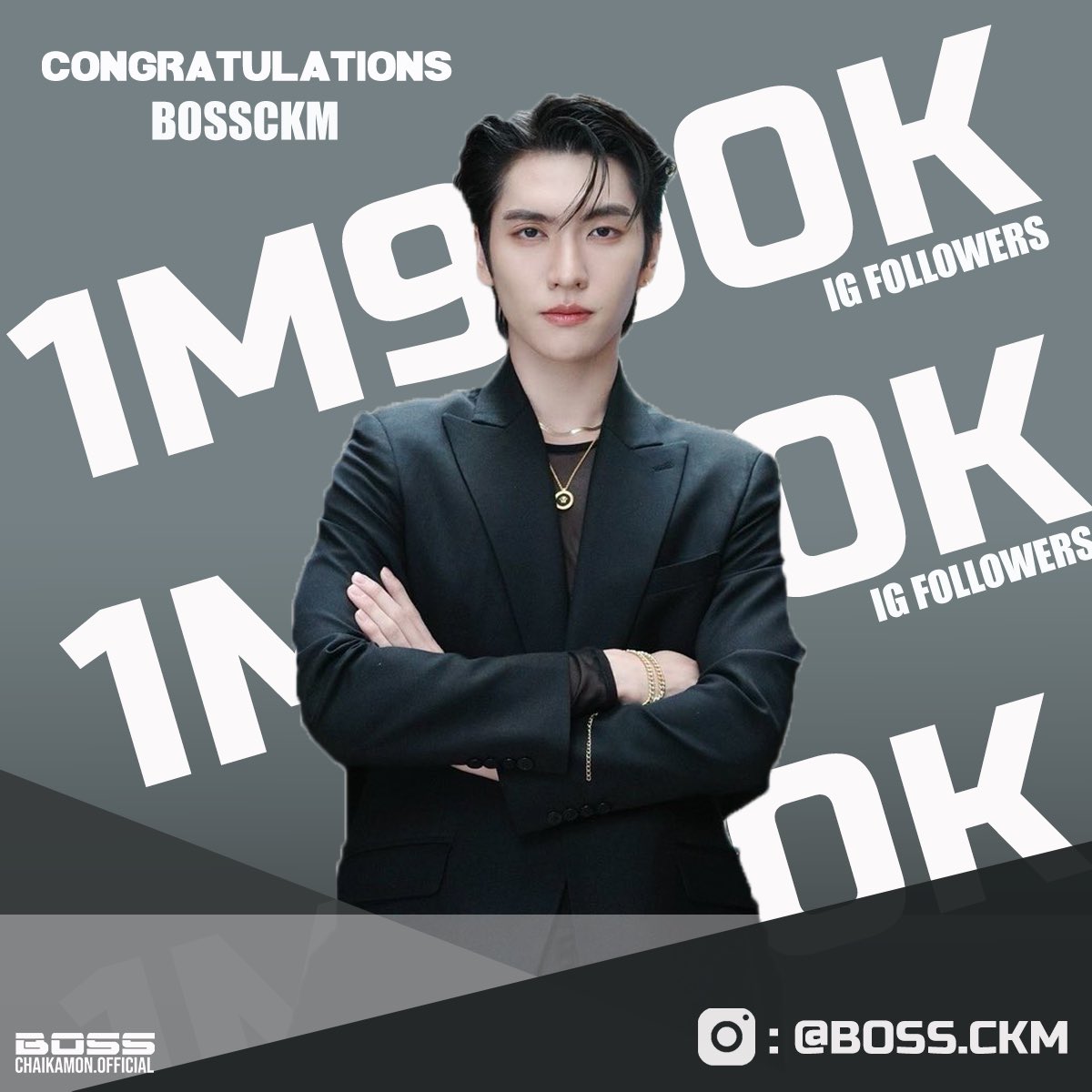 BossC_Official's tweet photo. ขอแสดงความยินดี กับ @Bossckm_ ที่มีผู้ติดตามใน instagram ครบ 1.9 ล้าน Followers ขอให้มีคนรักและเอ���นดูบอส รักในความเป็นบอส ขอให้ก้าวต่อไปเรื่อยๆ ในเส้นทางที่ชอบ เชื่อว่าบอส ต้องทำได้ดีมากๆอย่างแน่นอน ส่งกำลังใจให้นะคนเก่ง  

ขอบคุณทุกคน ที่เข้ามาติดตามนะครับ อยู่ซัพพอร์ตบอส ไปเรื่อยๆ คอยส่งกำลังใจให้กันและกัน 🫶🙏🫶

BOSSCKM 1M900K FOLLOWERS 
#ปะป๊ามารวย1M900Kแล้วน๊า