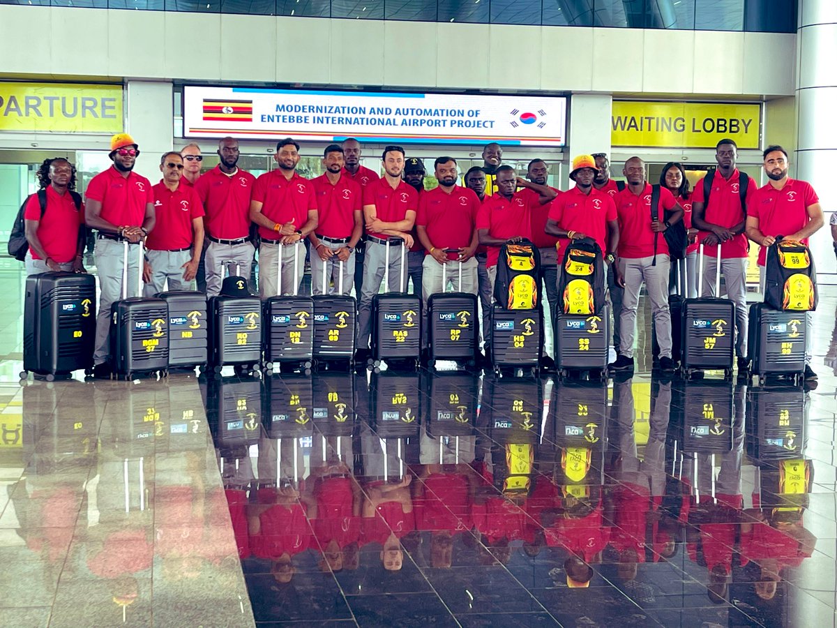 CricketUganda's tweet photo. Setting sail for the vibrant shores of the West Indies for the Big Dance, fueled by the unwavering support of 45 million Ugandans! Until we meet again, adieu! Join us in wishing a splendid Bon Voyage! 🏏⛵️ #T20WorldCup #WeAreCricketCranes https://t.co/LXIiXHq8Ti