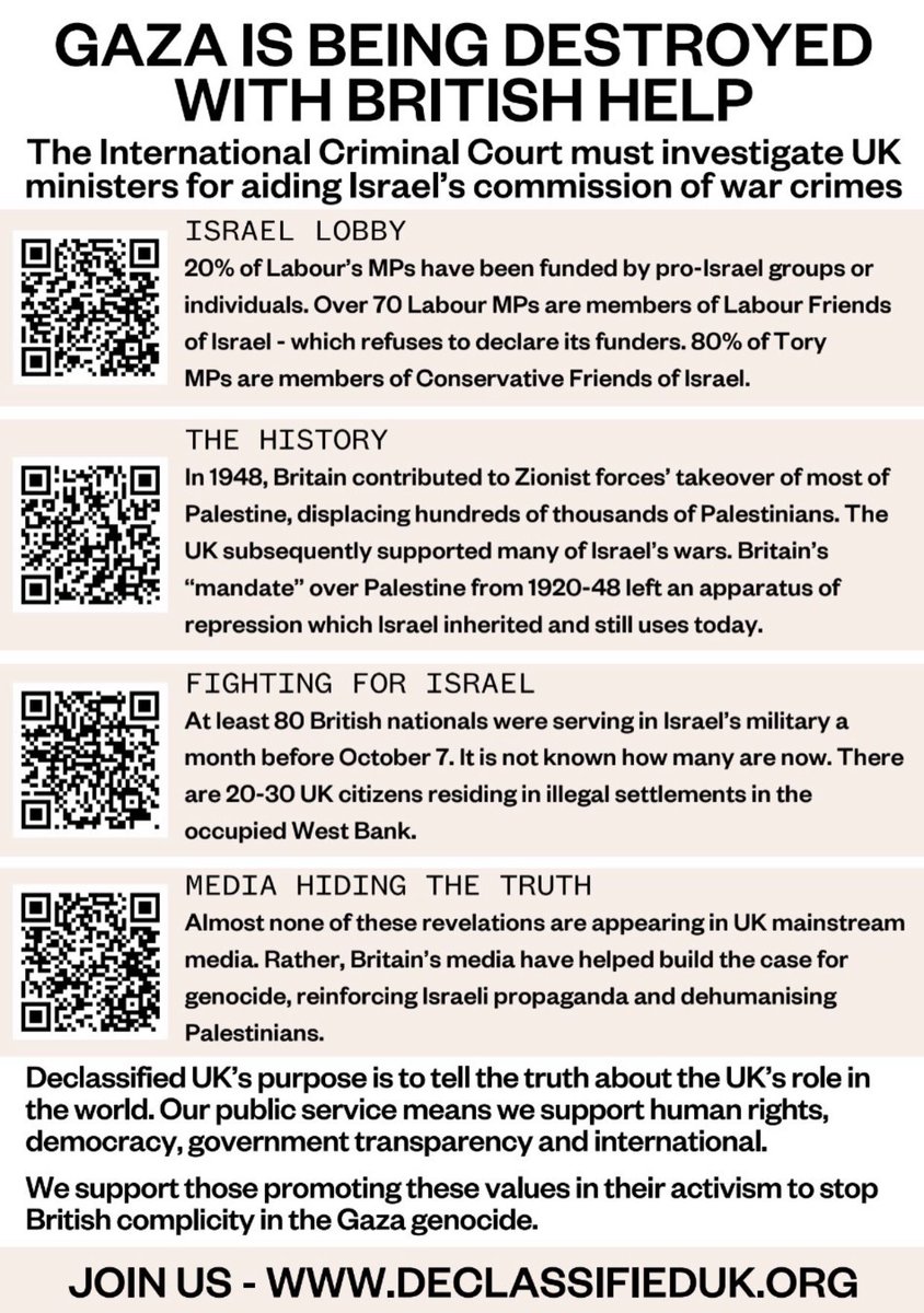 Compare what we’ve discovered about the UK’s support of Israel with what you’re reading and seeing in the national media. It’s a different world. 👉 declassifieduk.org/join