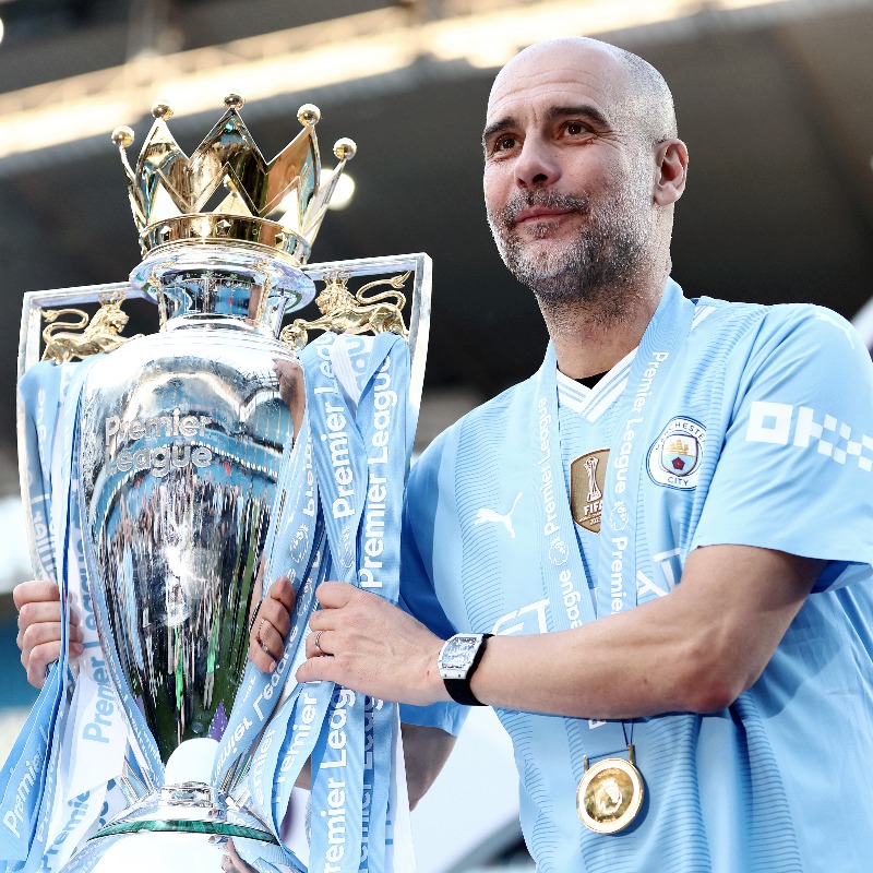 premierleague's tweet photo. After his sixth Premier League title win in seven seasons, can Pep Guardiola be considered the greatest manager in Premier League history?

Have your say and vote for who you think can claim that title ⬇️
