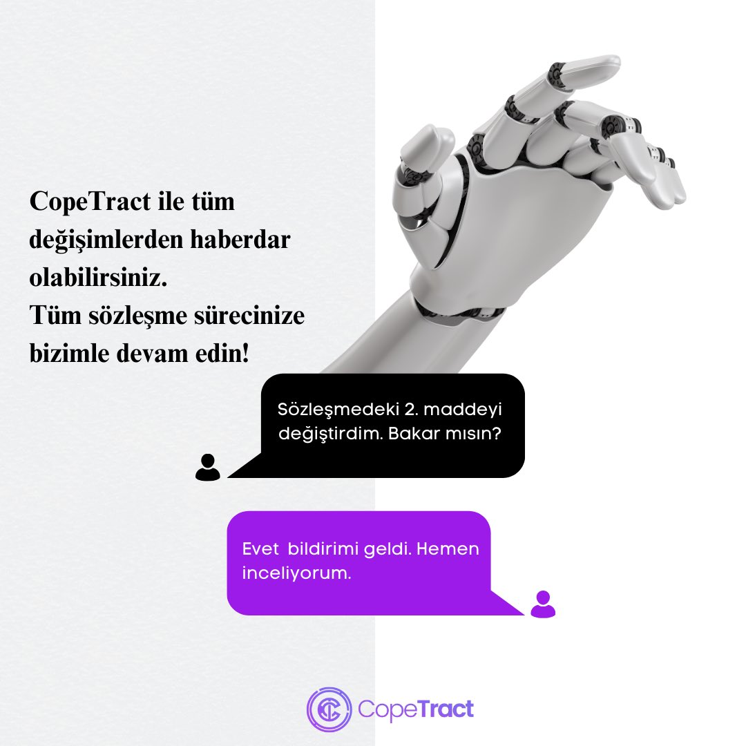 📢 CopeTract ile Zaman ve Maliyet Tasarrufu!
Dijital dönüşümün bir parçası olarak, CopeTract size zaman ve maliyet tasarrufu sunuyor. Nasıl mı?

#CopeTract #DijitalDönüşüm #ZamanTasarrufu #MaliyetTasarrufu  #SözleşmeYönetimi #Verimlilik