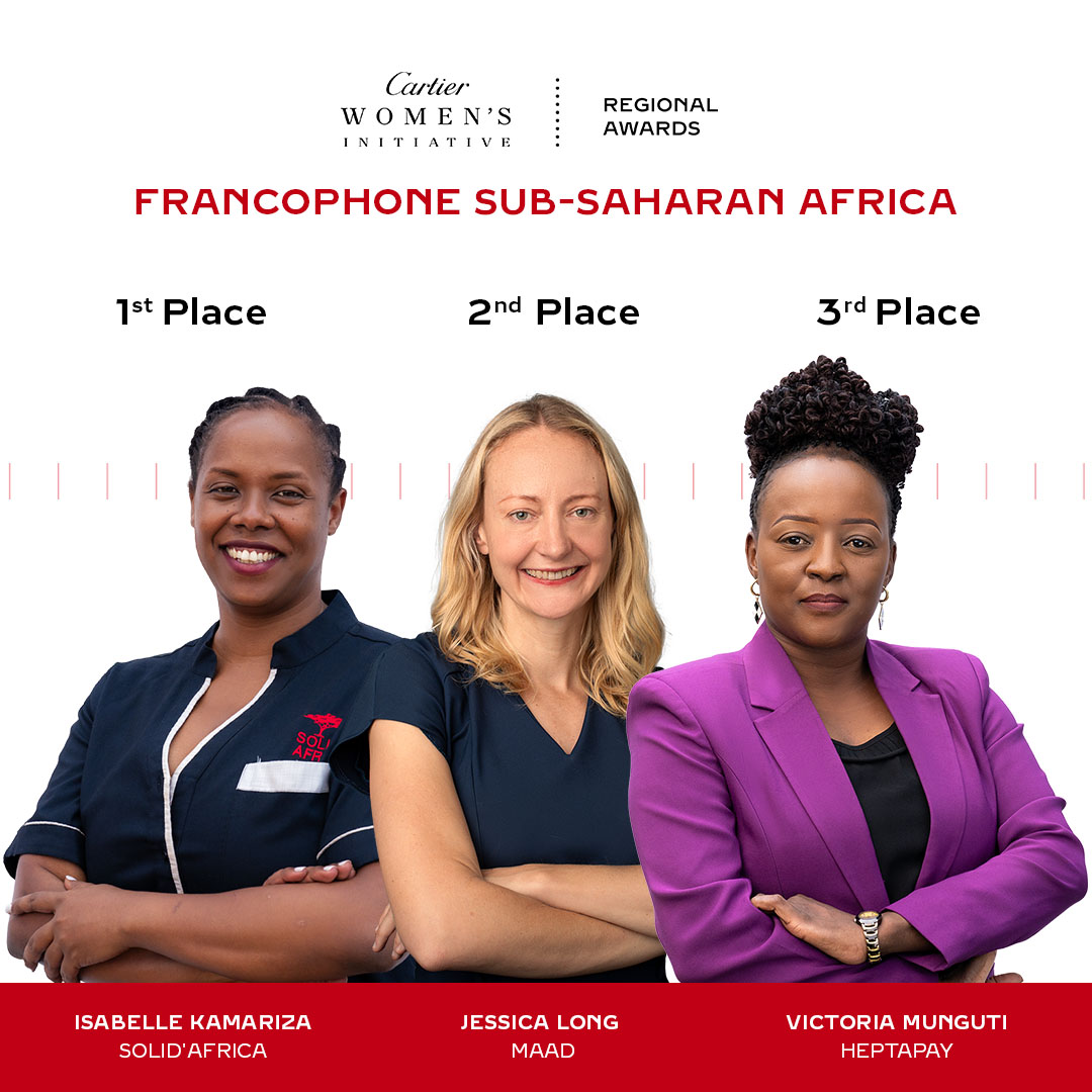 Celebrating #ForcesForGood from Francophone Sub-Saharan Africa! Congratulations to Isabelle of @SolidAfrica, Jessica and Victoria! #CWI24