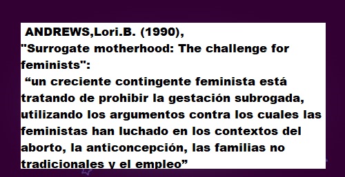 El feminismo patriarcal no es nuevo, ya mostraba maneras en los 90.
Hoy se postula como el mejor aliado del patriarcado para tutelar a las mujeres. 

#GestaciónSubrogada

ANDREWS,L.B.1990
'Surrogate motherhood: The challenge for feminists'