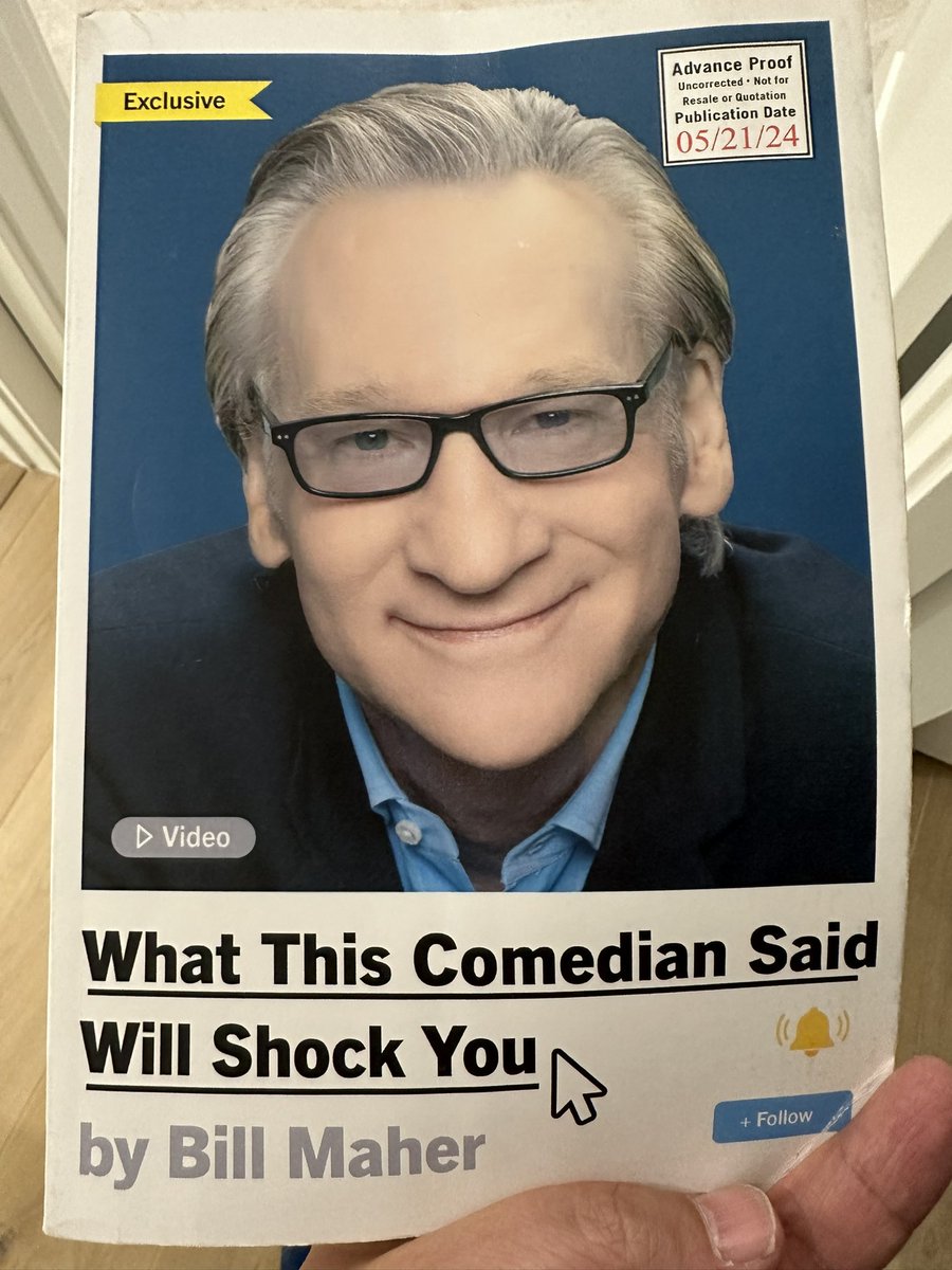 Thank you @billmaher for the new book out this week! Your fans - whom I meet all of the time - are going to love it. 😀 simonandschuster.com/books/What-Thi…