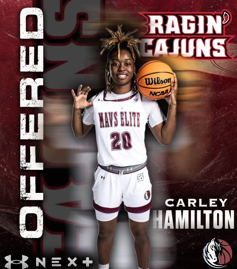 Congratulations @carley_hoops on your offer from @RaginCajunsWBB HC @ULCoachBrodhead @CarltonHamilt14 #MavsEliteStrong #YouShouldBeHere #AllFactsNoGimmicks #ForeverMavsElite