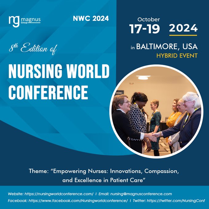 Join us at the #NWC2024 Conference organized by @magnus_group to connect with industry leaders, gain cutting-edge insights, and advance your #nursingcareer! Don’t miss out on this incredible opportunity to network and grow. Secure your spot now!
Details: nursingworldconference.com