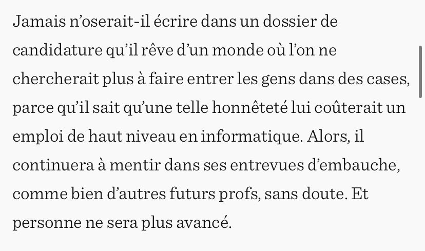 Image 1 : Isabelle Hachey le dimanche Image 2 : Isabelle Hachey le mercredi Mettre des gens dans des cases une journée et critiquer le fait que les universités le font quatre jours plus tard.