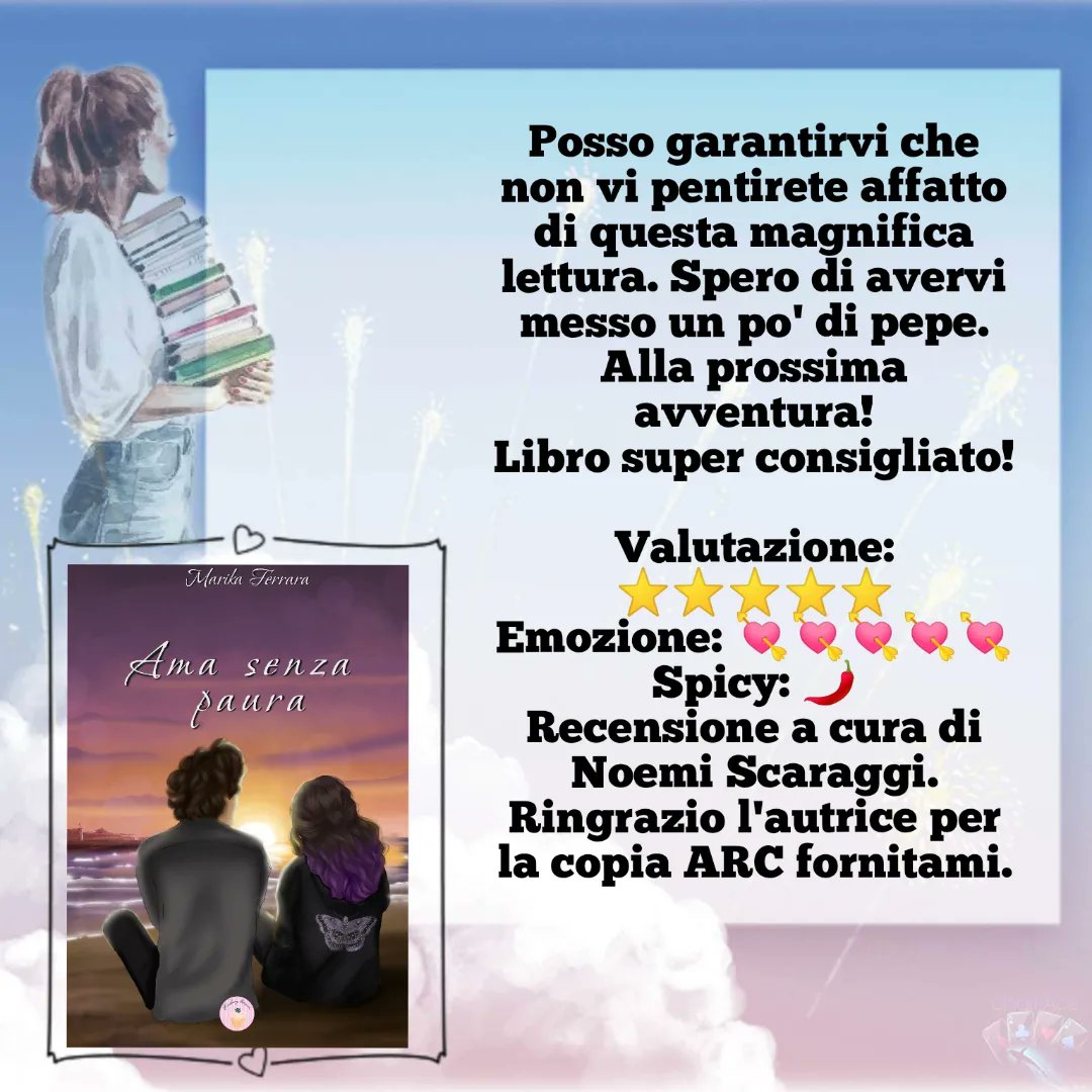 📖 RECENSIONE 📖 Recensione a cura di Noemi Scaraggi. Titolo: Ama senza paura Autrice: Marika Ferrara Genere: Contemporary Romance, Drama Romance, Emotional Scars Tipologia: Autoconclusivo Uscita: 9 Maggio 2024 Casa Editrice: Blueberry Edizioni facebook.com/share/p/Rsz1gU…