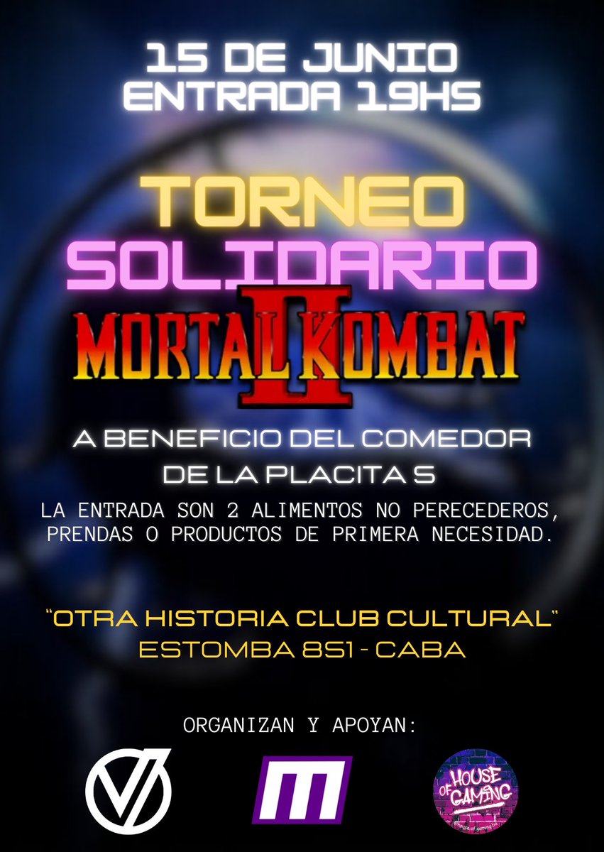 RevistaMecha's tweet image. En tiempos donde nos quieren imponer el &quot;salvese quien pueda&quot;, desde Mecha sabemos muy bien que de esta salimos todes juntes, por eso queremos invitarlos a que se sumen a nuestro primer evento: Torneo Solidario MK2. Un encuentro gamer en donde  vas a divertirte y ayudar  ⤵️