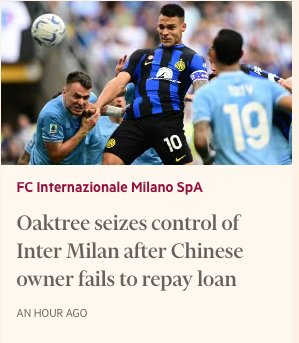 This has nothing to do with us, it's Oaktree Capital who seized control. We just wish them and Inter the best of luck in #coppaitaliafrecciarossa #coppaitaliano #oaktree #intermilano #Inter #italianonaespn #milaninter #inter #forzainter