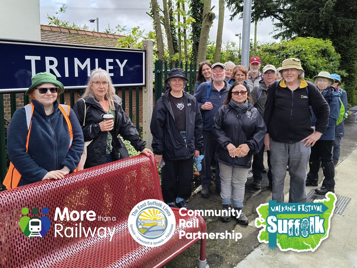 Today we’re excited to be taking folks on one of our Guided Walks with the @DiscoverSuffolk Walking Festival from @greateranglia Trimley to #Felixstowe via the Deben. It's part of our #CommunityRailWeek celebrations around the theme of #MoreThanARailway.