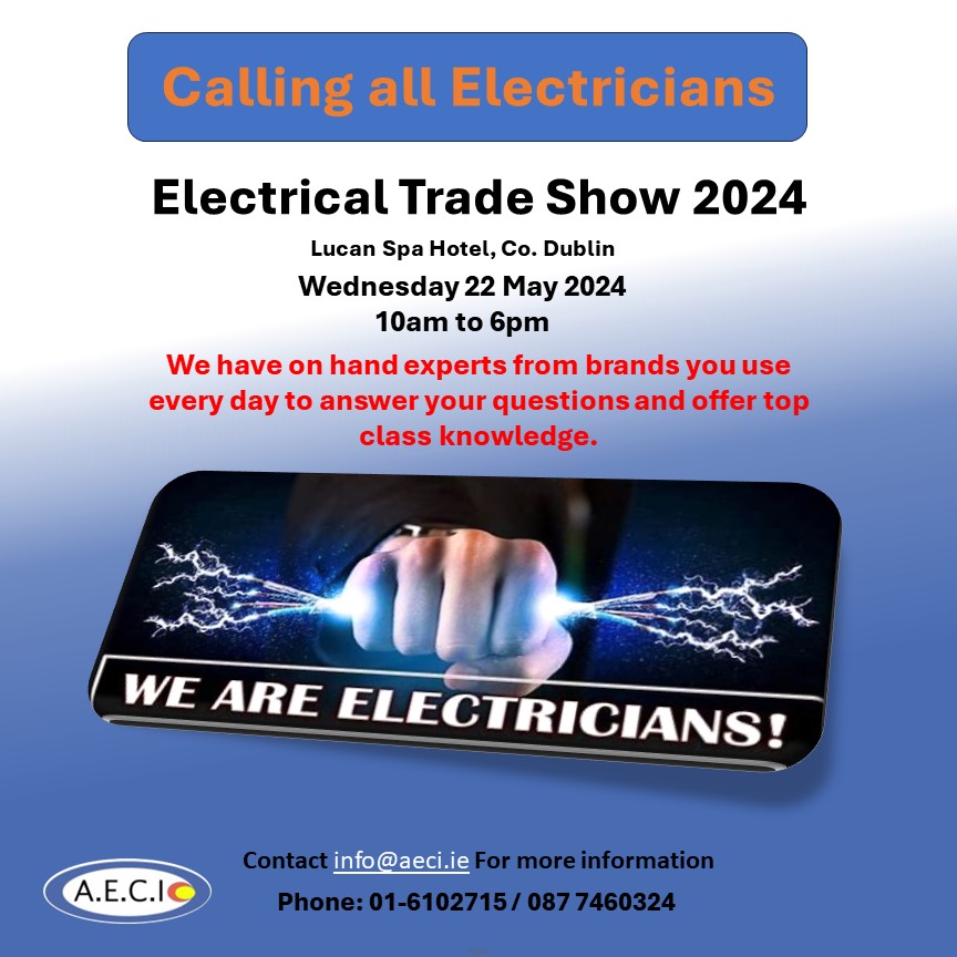 Delighted to be here at the Electrical Trade Show 2024 @LucanSpaHotel now until 6pm! Find a talk or chat to @WalsheDamian at our @apprenticesIrl stand to find out about #electrical-related apprenticeships or any of the 73 exciting #GenerationApprenticeship programmes on offer.