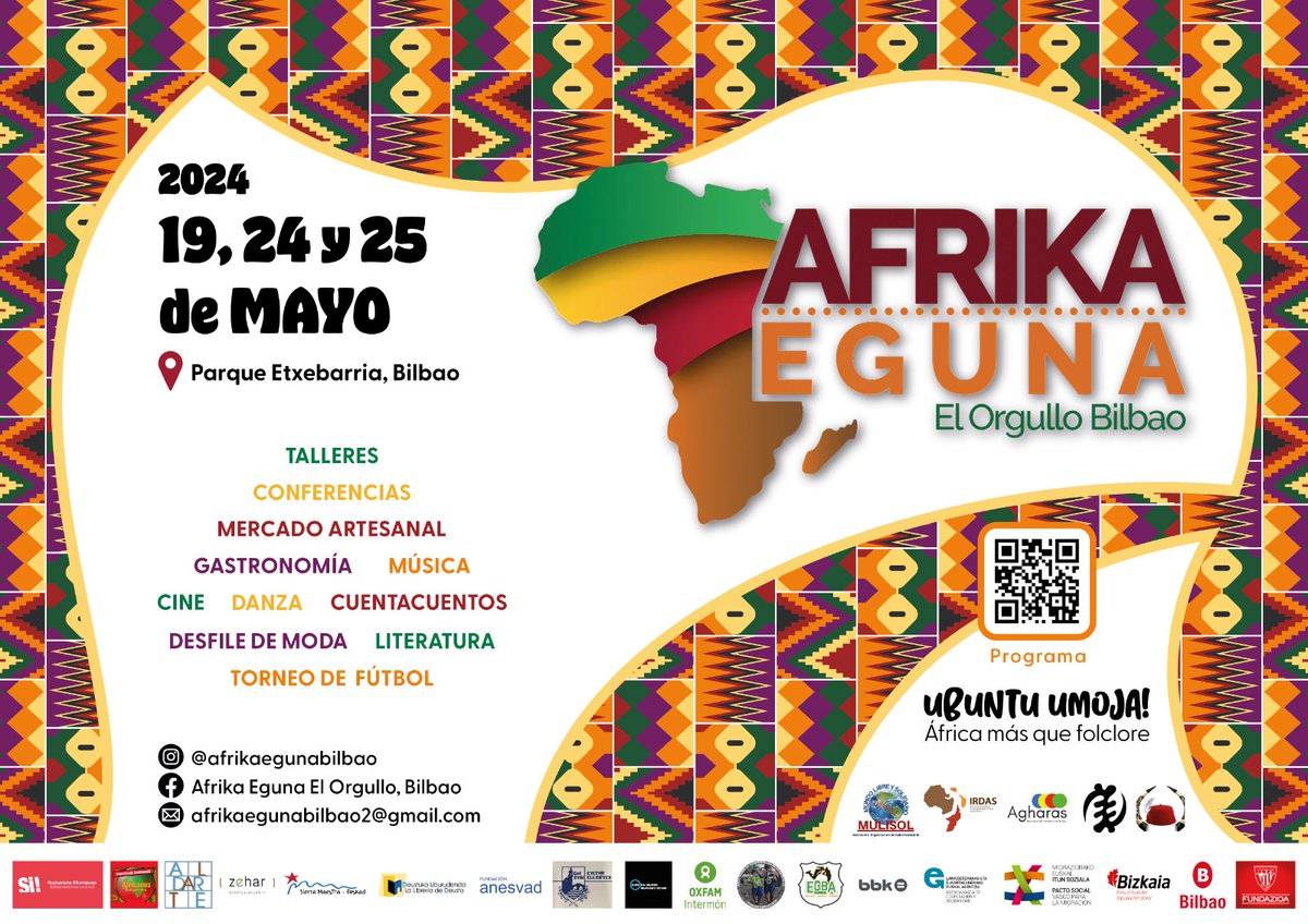 DerandeinFund's tweet photo. DÍA DE ÁFRICA

🔊El próximo 25 de mayo celebraremos el Día de África.

💡Se realizarán diversos actos en los tres territorios de Euskadi. Os compartimos los que se llevarán a cabo en Bilbao, organizados por entidades africanas. ¡Nos vemos allí!

https://t.co/tfY39CjQ8c https://t.co/HkjDTrQENV