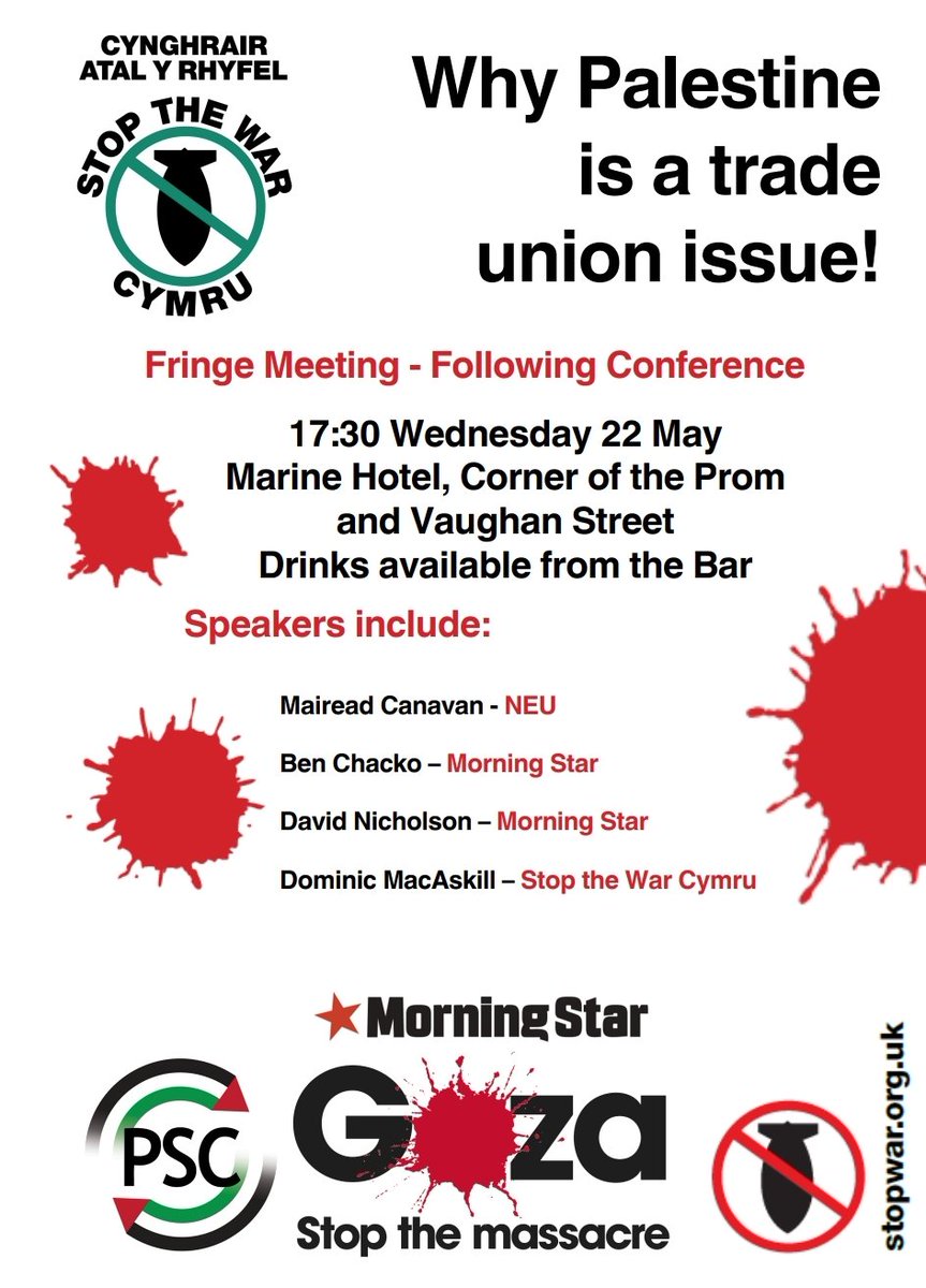 Tonight @ Wales TUC Congress 2024! #FreePalestine #CeasefireNow