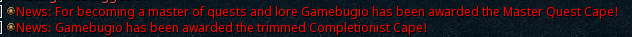 Gamebugio's tweet image. Max xp ✅
IFB ✅
Insane Reaper ✅
Ultimate Slayer ✅
Completionist ✅
Trimmed Completionist... DONE! ✅
Runescape ✅⁉️