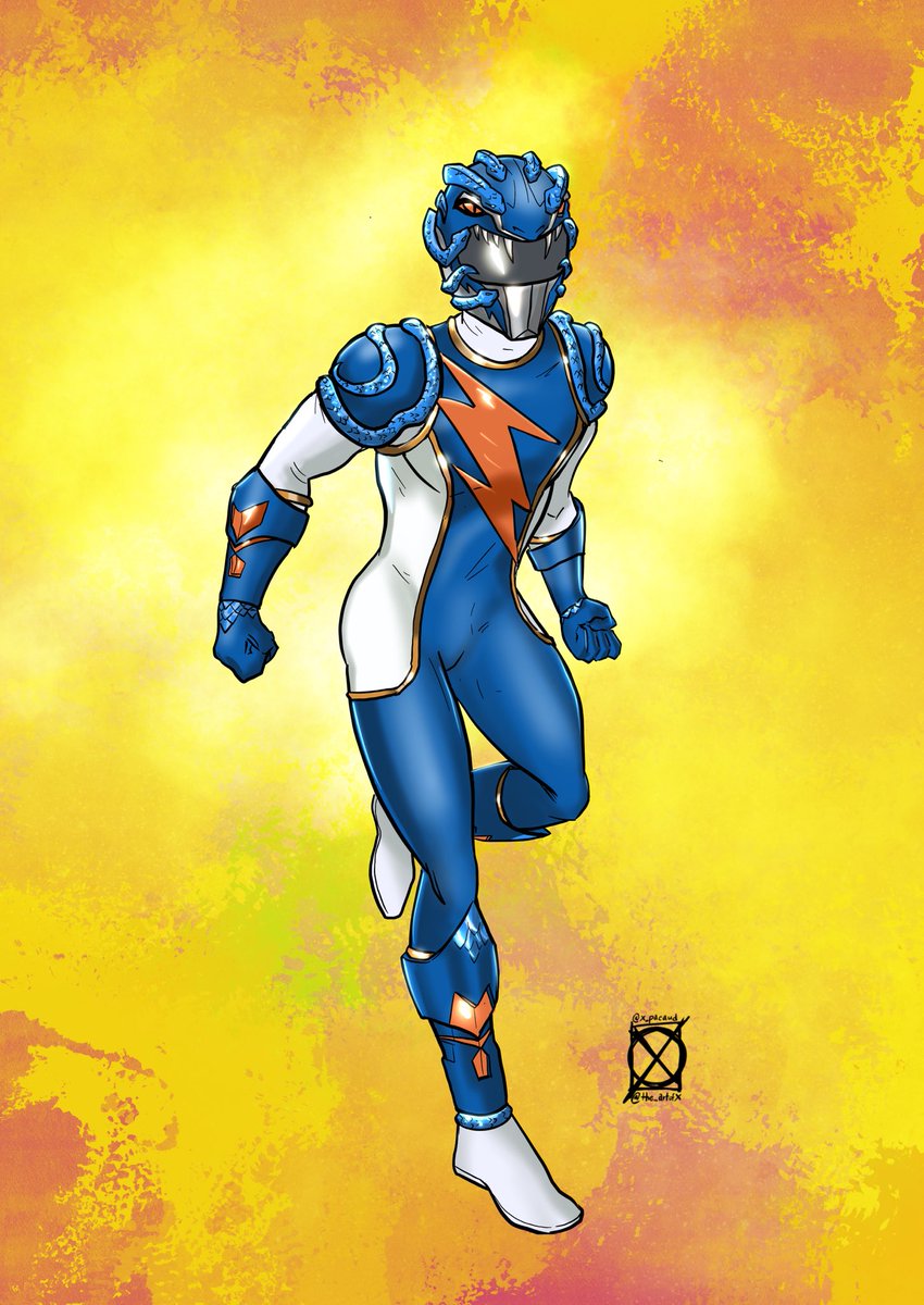 COMMISSION PROMOS OPEN (starts at $15) @officialarmoredtokuheroespage Blue Gorgon Protector! I did some refinement to their original concept art. Art by me// hashtags for algorithm #powerrangers #supersentai #kamenrider #ultraman #tokusatsu #ameritokufans #ath