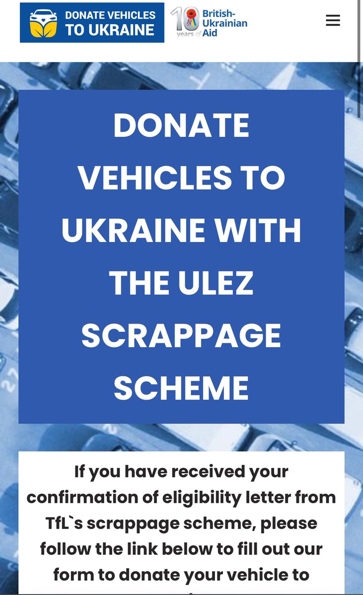 Olia_Hercules's tweet photo. Please, help spread the word and this link. https://t.co/rkj3RGFNUd #UlezscrappageScheme #DonateAVehicleToUkraine https://t.co/5Ra3J6EcQN