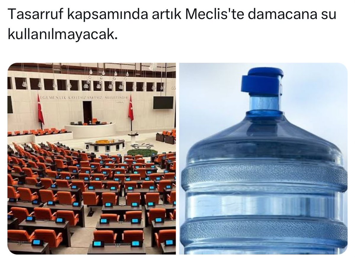 Tasarruf yapmak için mecliste içilen damacana suyunu kardıracağınıza, hiçbir işlevi olmaya 600 milletvekilini azaltın..