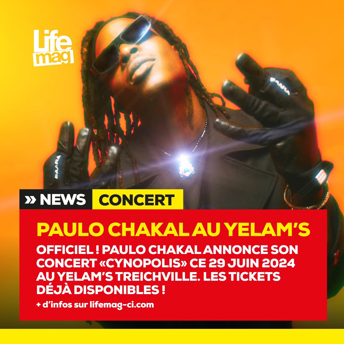 #NEWS 🔴 Y’a Dieu dedans ! Rejoignez-nous ce 29 juin au Yelam’s pour le concert du hit maker @paulo_chakal 😍 🔻Pécho ta place chap 👉paulo.tikerama.com