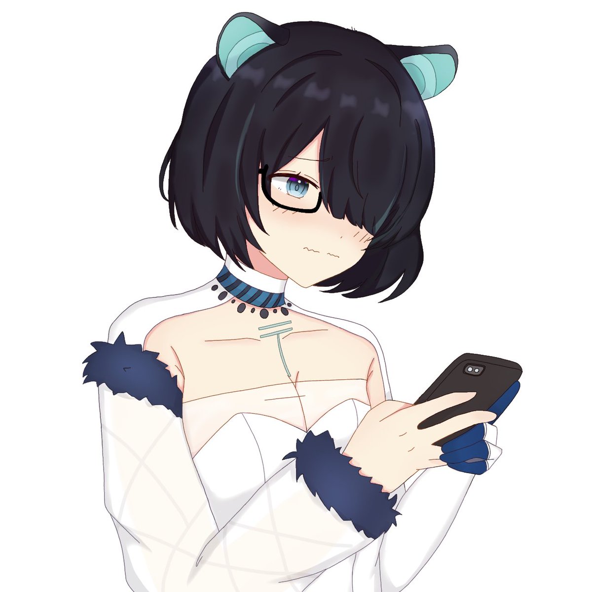 Moonori4's tweet image. Commission vtuber character from 
 @ErinaMakina for @Calvenen #MakinArchive  ^^