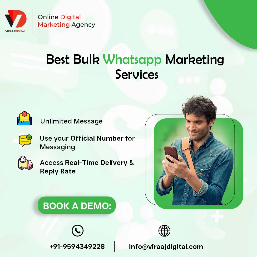 Bulk WhatsApp marketing services are the best ways to increase your business sales by generating potential leads. #Viraajdigital offers cost- effective, high response rates #bulk #WhatsApp #marketing services.
- viraajdigital.com
#Bulk_WhatsApp_marketing_services #business_