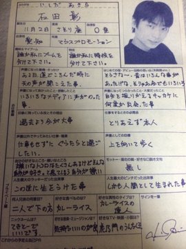 石田彰さん、某アニメ雑誌の自己紹介文を振り返ってみると、だんだん彼