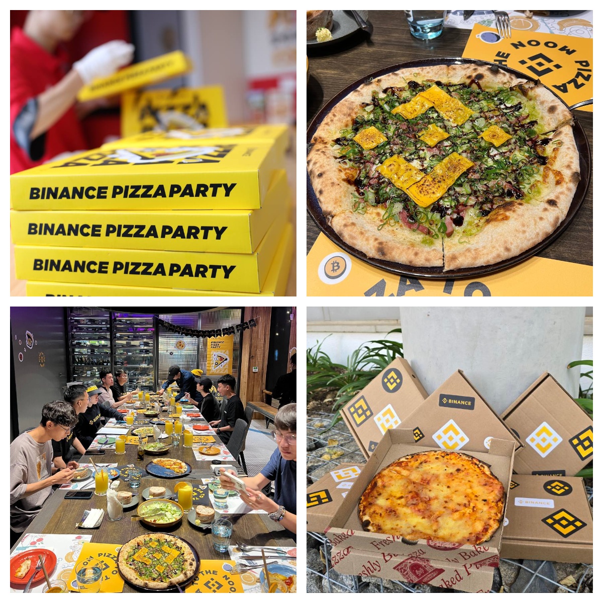 binancezh's tweet photo. 📷记录一下今日世界各地的Builders与 #币安 一起度过的披萨节 #BinancePizzaDay 🍕

持币发财！吃饼致富! #BTC 

🤩每一份币安Pizza都在祝愿大家能够实现A9自由~ https://t.co/ZlH9YJP4FS