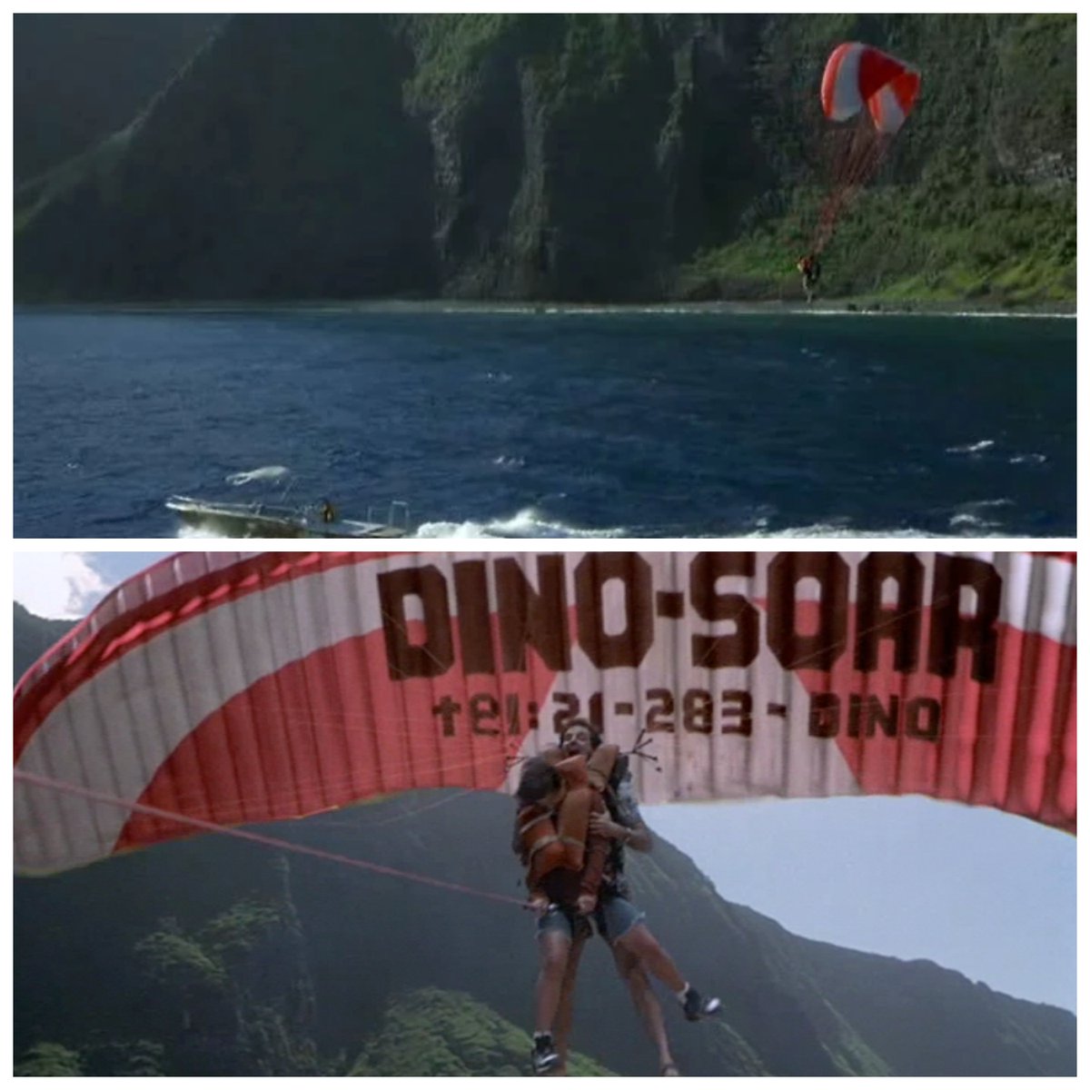 On this day in 2001, Eric Kirby and Ben Hildenrand go parasailing on Isla Sorna. It does not end well. - Jamie
