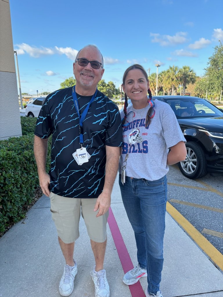 It's Coach O'Connor Appreciation Day @RoyalPalm_RPS to celebrate his 33 years of service! In honor of Coach, we are showing our appreciation by wearing his favorite team's shirt or red&blue! @BuffaloBills @1_MegDavis @JackieS2383 @mgbongiovi @RachelCapitano @TTManto4242