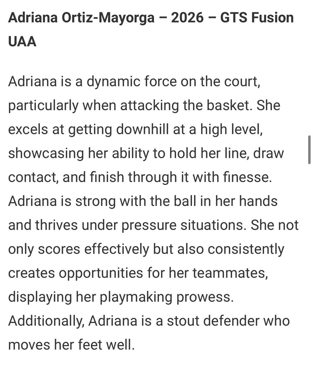 Adriana Ortiz-Mayorga 🇵🇷 (@adrianadmayorga) on Twitter photo Thank you <a href="/JrAllStarBB/">Jr. All-Star Girls Basketball</a> for the write up. <a href="/CoachCostigan/">Coach Costigan</a> <a href="/DJOGBasketball/">DJO Girls Basketball</a> Thank you <a href="/JrAllStarBB/">Jr. All-Star Girls Basketball</a> for the write up. <a href="/CoachCostigan/">Coach Costigan</a> <a href="/DJOGBasketball/">DJO Girls Basketball</a>