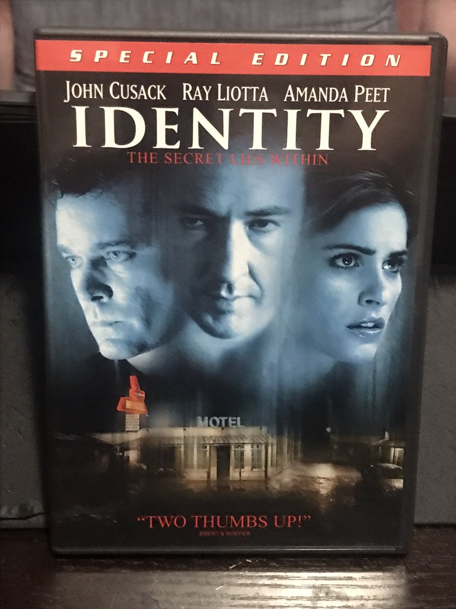 It’s time again for “How Would You Vote Ron’s DVD Collection?” Out from the dusty vault comes today’s selection “Identity.” What do you give it, a 👍 or a 👎. Vote now and let the world know where you stand.