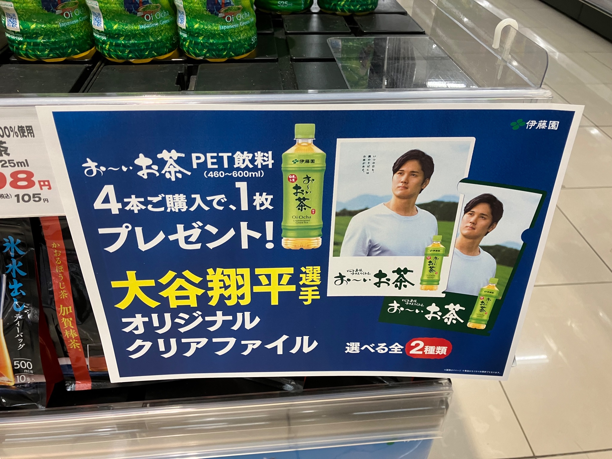 大谷翔平 クリアファイル 伊藤園おーいお茶 （伊藤園、新「『お