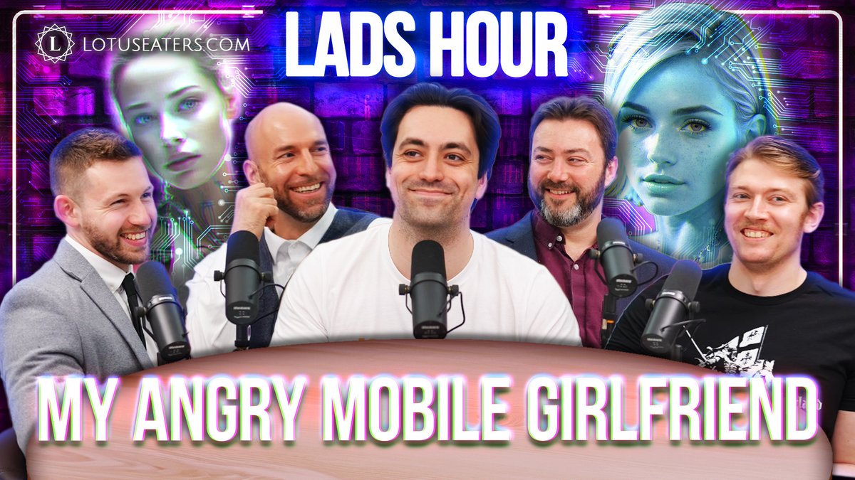 Lads Hour #34 | My Angry Mobile Girlfriend @JoshFerme, @Con_Tomlinson, @Sargon_of_Akkad, @HarryLotusEater and @Raphfel try a new app which uses AI to simulate an exchange with an angry girlfriend Watch the full podcast: lotuseaters.com/premium-live-l…