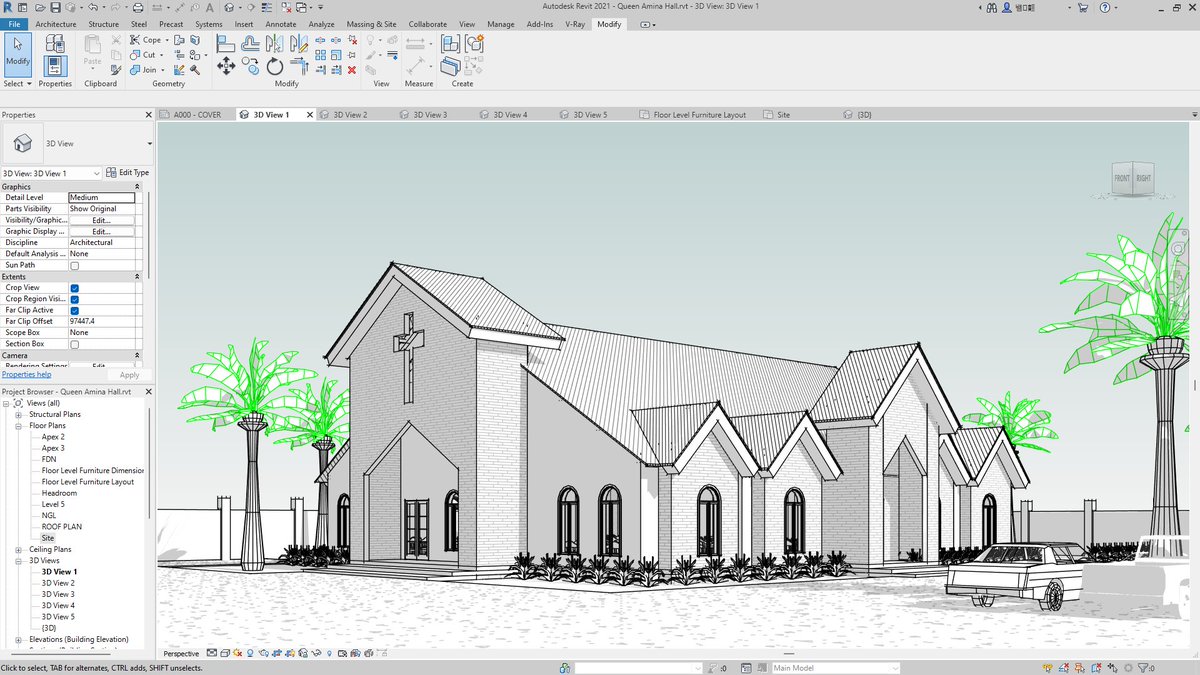 YusufAbduljala1's tweet photo. Proposed Queen Amina Chapel remodel Kaduna #revit #architecture #religiousbuilding https://t.co/NwN7zmDkNG