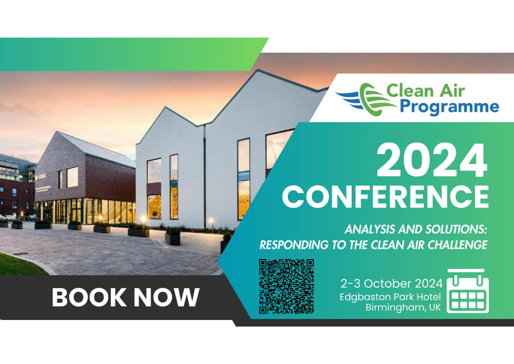 Exciting news! Registration is now open for the <a href="/UK_CleanAir/">UKCleanAir</a> 2024 Clean Air Conference, to be held at Edgbaston Park Hotel in Birmingham on 2-3 October. Visit the TRANSITION News page for more details on the Programme and to sign up to attend: 
transition-air.org.uk/news/