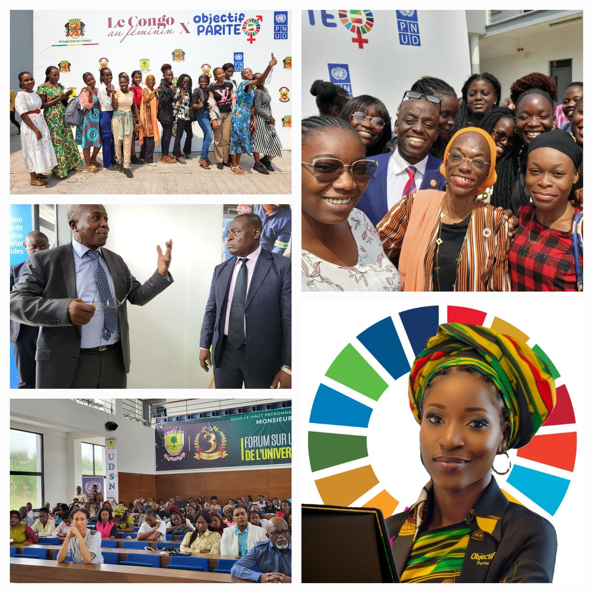 Go!! #Objectiparite  est lance à l'Universite Denis Sassou N'Guesso 🇨🇬.
Prime: coaching de 200 etudiantes pour améliorer leur employabilite! 

Accélérons les investissements dans l'égalité entre les sexes et la jeunesse 🫱🏽‍🫲🏾 #gouvernementcg #PNUDrepducongo 
@ahunnaeziakonwa
#ODD5