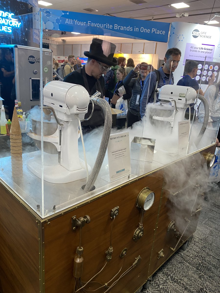 ScientificLabs's tweet image. Back by popular demand, the incredible @lickdelicious is back at #SciLabShow2024 with their nitrogen ice cream pods. Don&apos;t forget to grab yours—it&apos;s the perfect treat for a break in between seminars!😋✨ #Treats #Conference #Exhibition #Networking #UK #EastMidlands