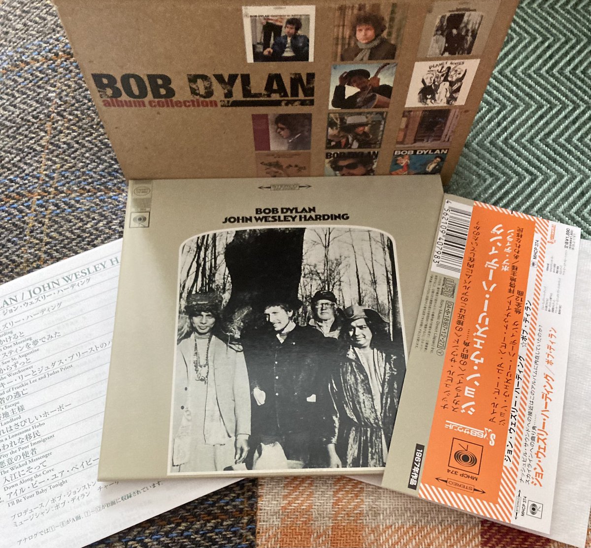 TRextasyBand's tweet photo. Listening to the ‘John Wesley Harding’ album by Bob Dylan. Some wonderful tracks on here. This is a replica mini-lp-cd release from Japan. I guess known for the original of ‘All Along The Watchtower’ @bobdylan @bobdylanpodcast #1960s #1968 #bobdylan #cd #album #vinyl #japancd https://t.co/D6tlxfucbD