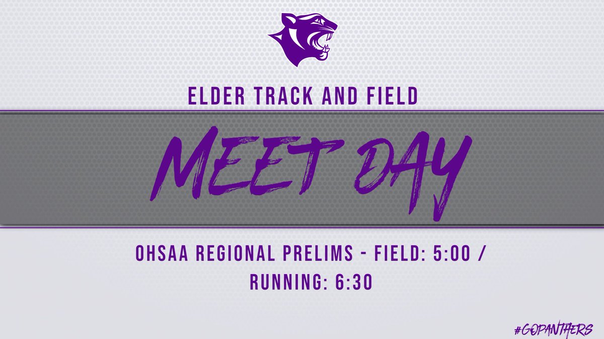 It’s MEET DAY! 

OHSAA Regional Meet - Day 1

📍 Welcome Stadium, Dayton
🥏Field Events - 5:00
🏃‍➡️Running Events - 6:30
📋 Results: Finishtiming.com

Day 1:

Nathan Bill - Discus - Final
Zach Tate - Pole Vault - Final
Derek Uran - 110m Hurdles - Prelim

#GoPanthers