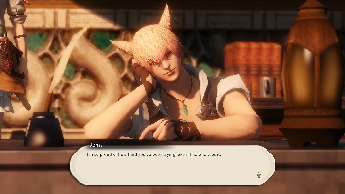 Hey, you~! 🫶 Just in case you needed a little pick-me-up today. We're halfway through the week. Hang in there! #Miqote #CandlePresets #GPOSERS #GPOSE #Gposetings