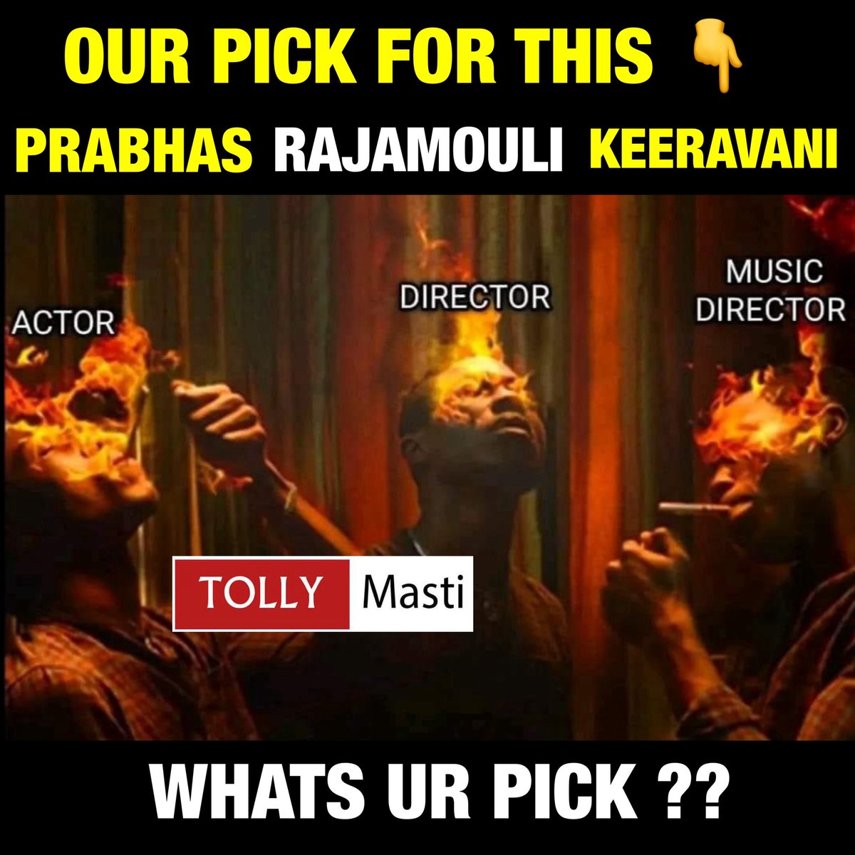 What’s ur pick 😉😉? #Prabhas𓃵 #Rajamouli #Keeravani #Bahubali Follow us 👉 @tollymasti