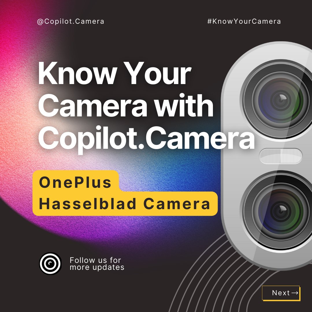 CopilotCamera's tweet photo. KnowYourCamera 🧵1/2: 
#OnePlus 12 + #Hasselblad Camera

Ensure razor-sharp and richer photography now with #Sony's 50MP LYT-808 sensor.

Hasselblad introduces #Master Mode which unlocks authentic and iconic photography.

#SmartphonePhotography #Innovation https://t.co/4wj2M7nqfI