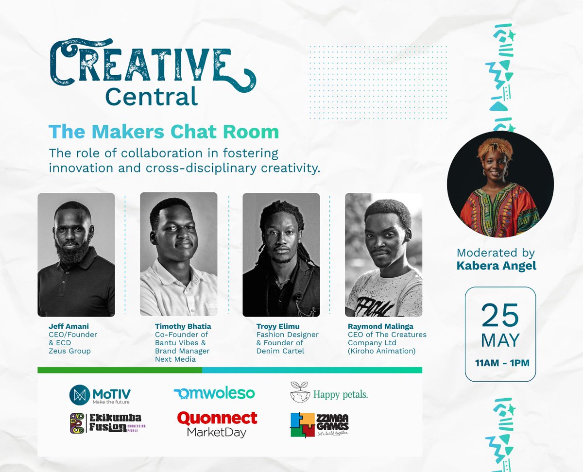 Looking forward to joining some of the most innovative and creative minds, at @MotivUG this Saturday 25th from 11am-1pm, to have a 'creative' thought-provoking discussion. Join in for a great opportunity to learn and grow together! #CreativeCentral #TheMakersChatRoom