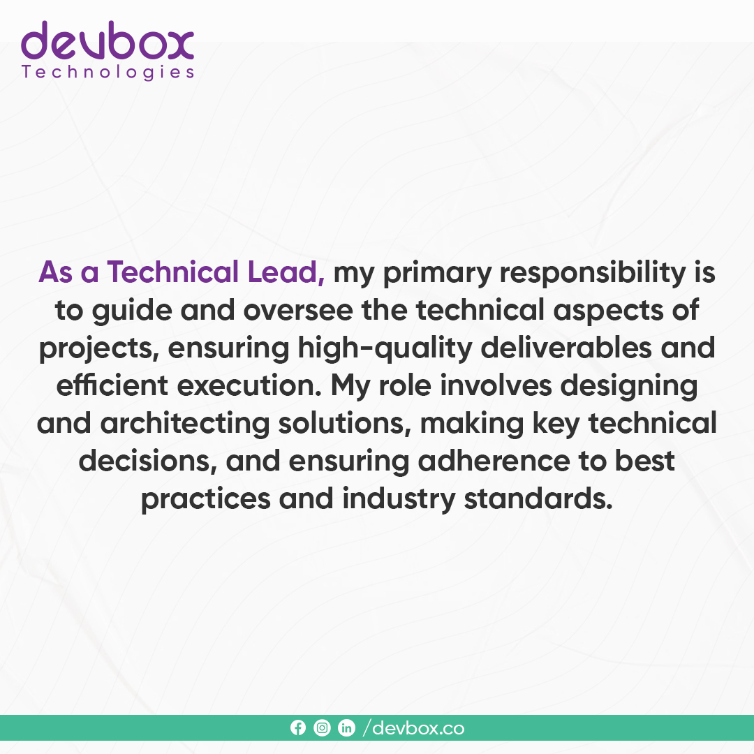 devbox_co's tweet image. Leaders at Devbox
Meet our Technical Lead, M. Hussain, an ambitious person.
His role involves designing and architecting solutions, making key technical decisions, and ensuring adherence to best practices and industry standards.
#devbox #teamdevbox #leadersatdevbox