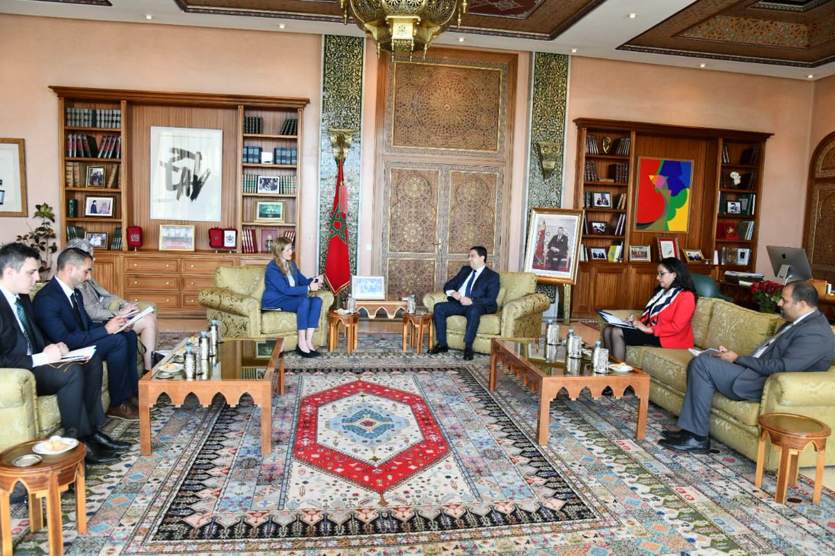 M. Nasser Bourita a reçu, aujourd’hui à Rabat, l’Administratrice de l'Agence des États-Unis pour le Développement International (USAID), Mme Samantha Power. @PowerUSAID @USAID